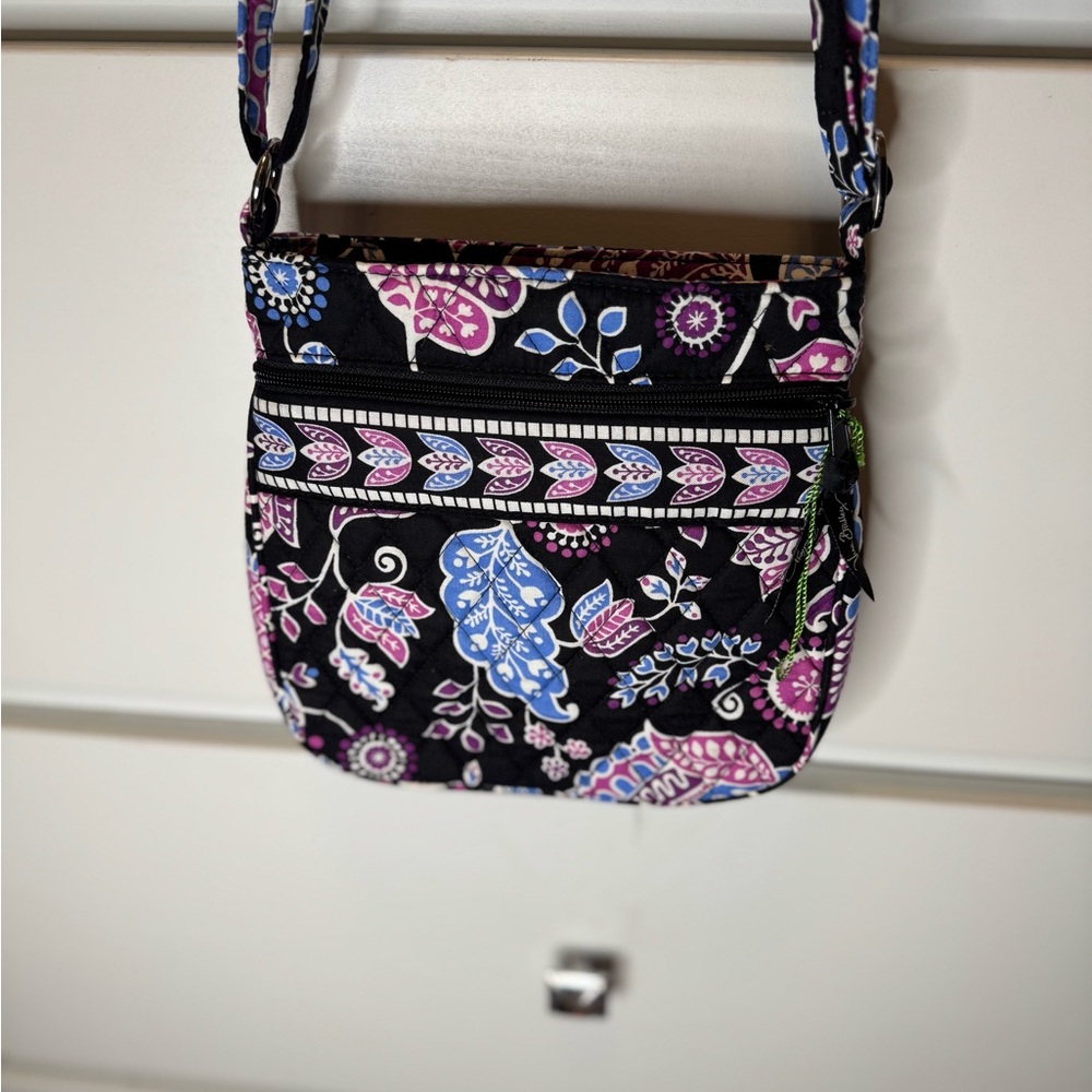 Black and Blue Quilted Crossbody Bag